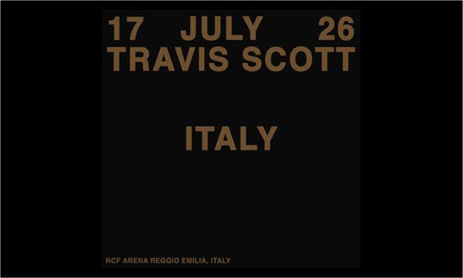 TRAVIS SCOTT - Reggio Emilia